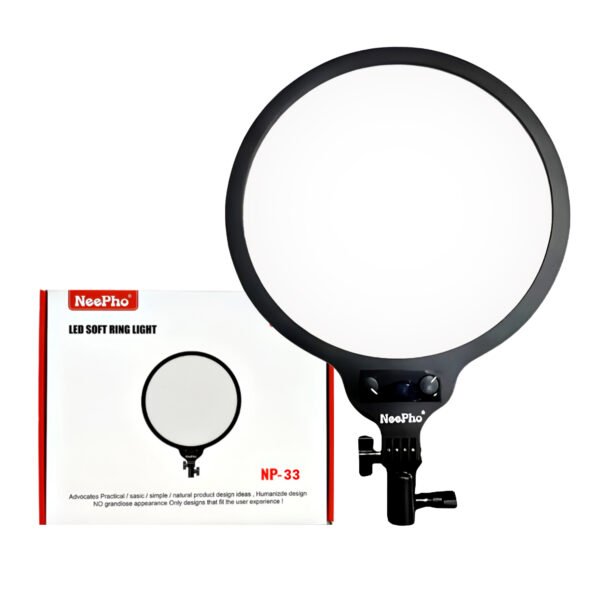 Neepho 33cm LED Soft Ring Light with 360° Pan Tilt
