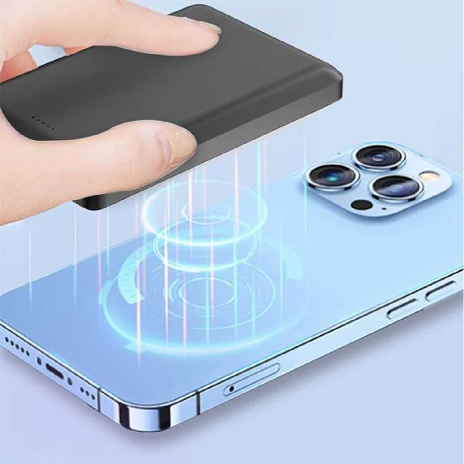 Aspor A382 10000mAh Magnetic Portable Mini Wireless Power Bank - Image 2
