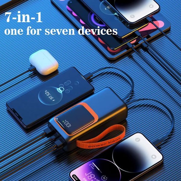 Aspor A350 50000mAh 22.5W 7-Output Power Bank with Flashlight - Image 3