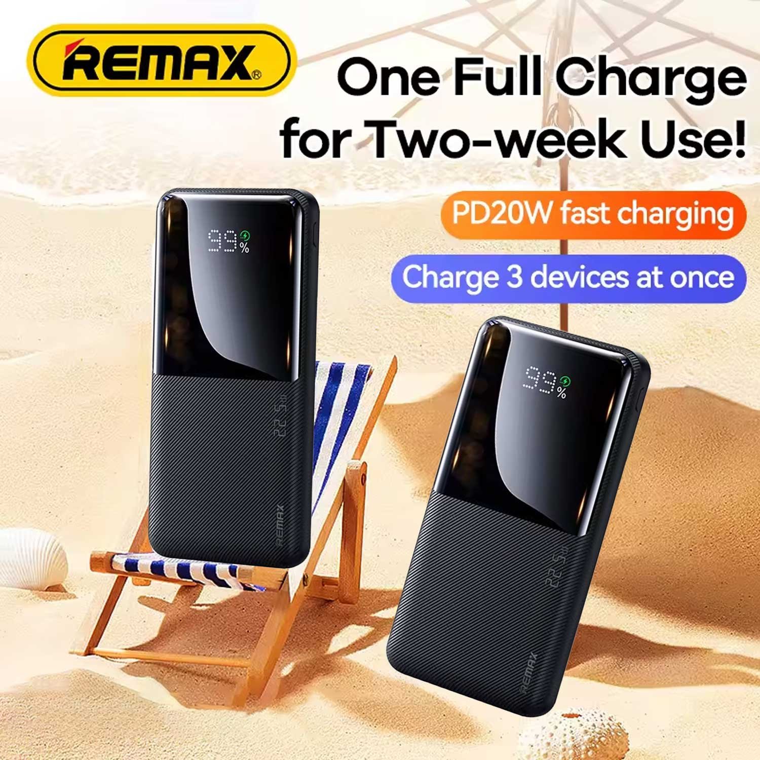 Remax RPP-622 10000mAh 20W PD+22.5W QC Power Bank - Black