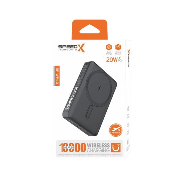 Speed-X SP-WP40 10000mAh Magnetic Wireless 20W PD Power Bank