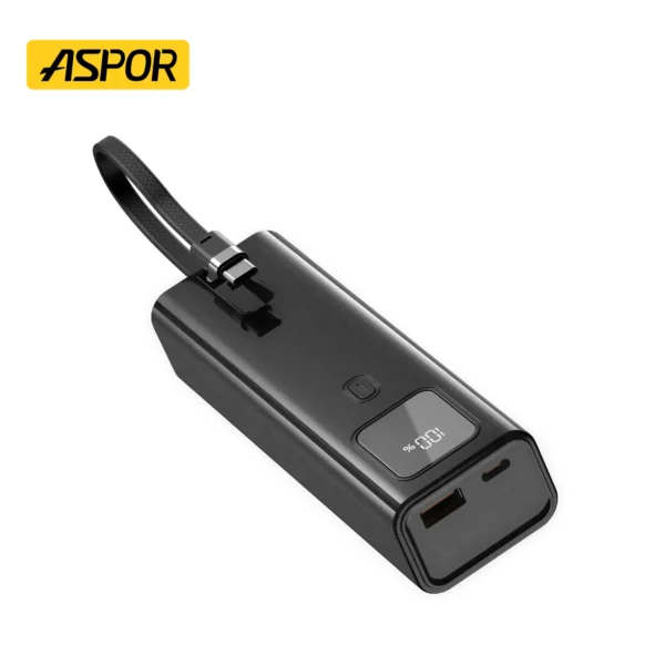 Aspor A310 10000mAh 100W Built-in Cable Laptop Power Bank
