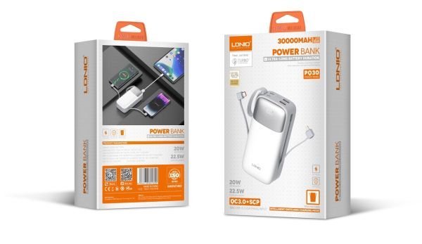 LDNIO PQ30 30000mAh 22.5W Fast Charging Power Bank - Image 6