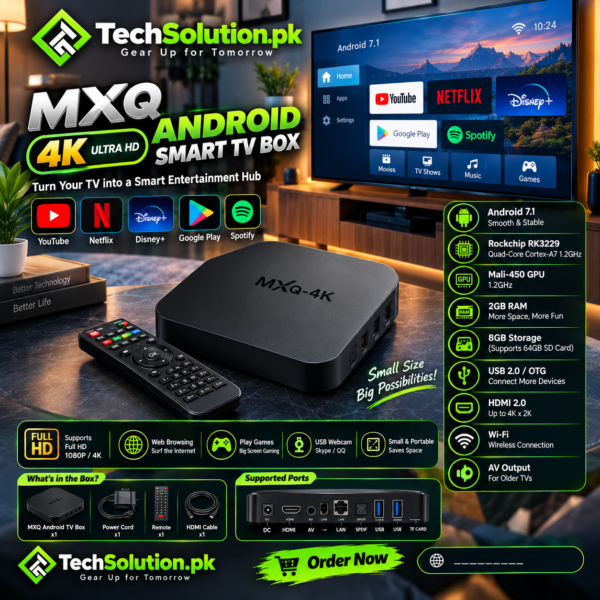 Smart Box Mxq 4k Quad Core 1g+8g