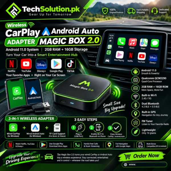 Carlinkit T-box 2+16gb Apple & Android 11.0 Wireless Carplay Ai Box